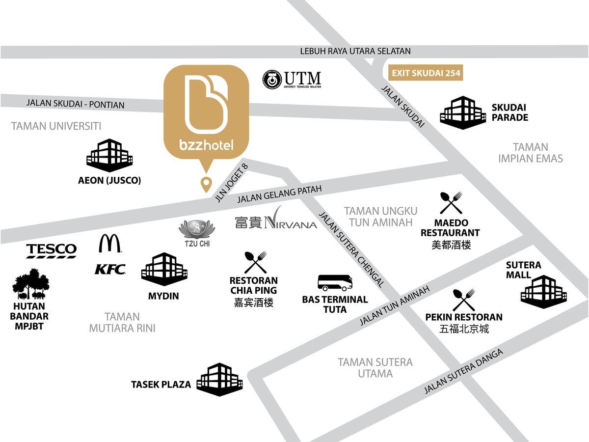 Bzz Hotel Skudai Eksteriør bilde